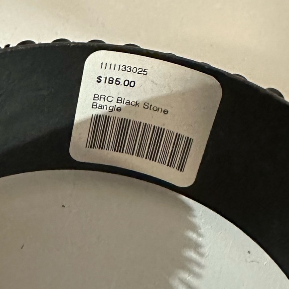 Iris Apfel RARE bangle -BRC Black Stone Bangle with crystal jewel gemstones - Picture 5 of 12